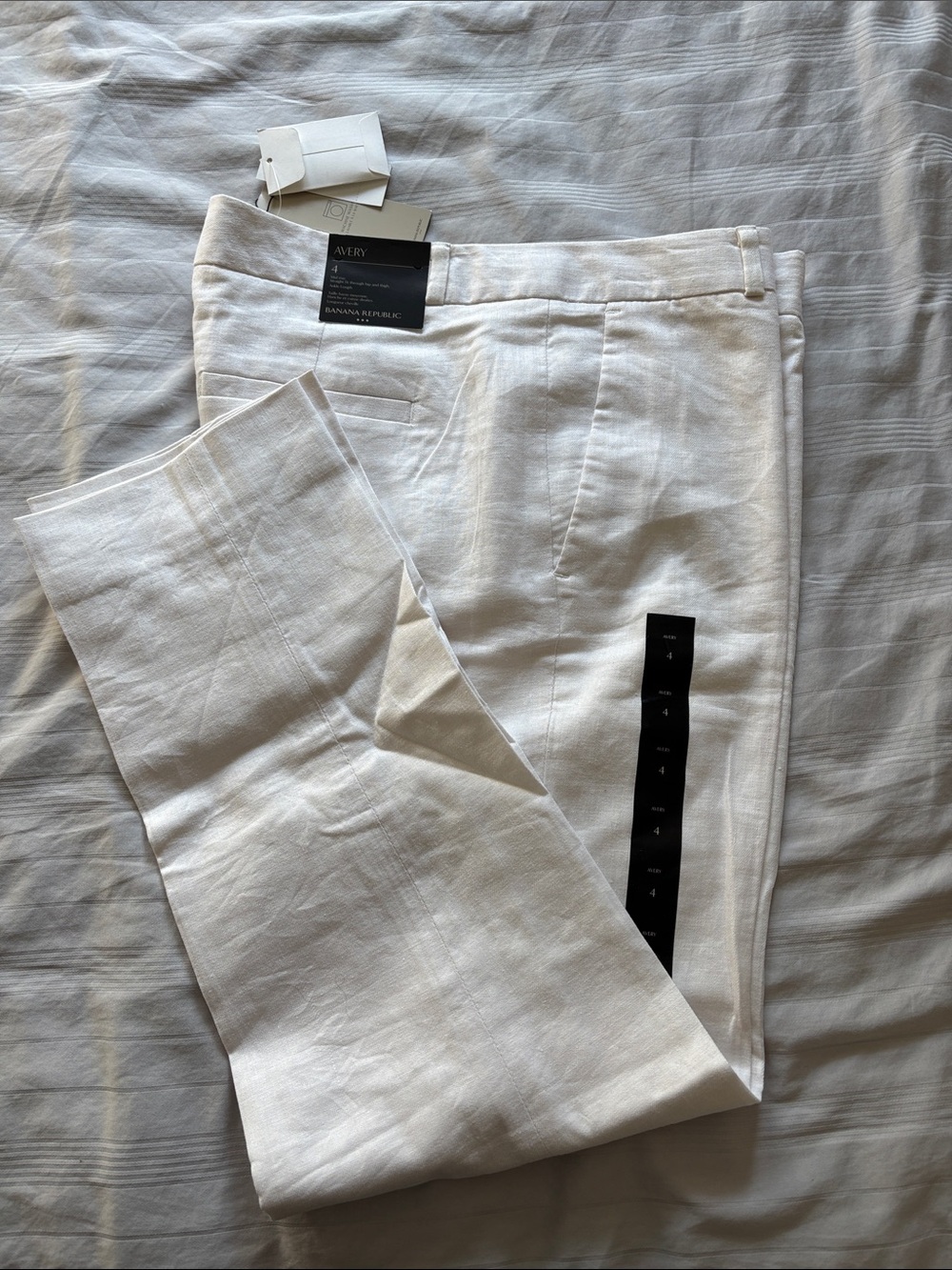Banana Republic Avery White linen pants